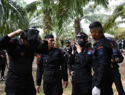 Satuan Brimob Polda Aceh Gegana Pastikan Udara di Sekitar PT Medco Aman